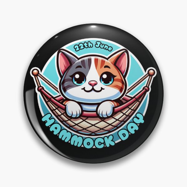 Item preview, Hammock Day 22th June Cute Cat designed and sold by SeledineArt.