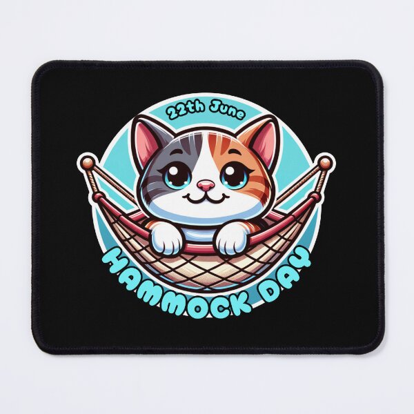 Item preview, Hammock Day 22th June Cute Cat designed and sold by SeledineArt.