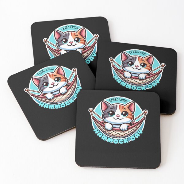 Item preview, Hammock Day 22th June Cute Cat designed and sold by SeledineArt.