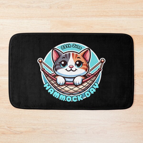 Item preview, Hammock Day 22th June Cute Cat designed and sold by SeledineArt.