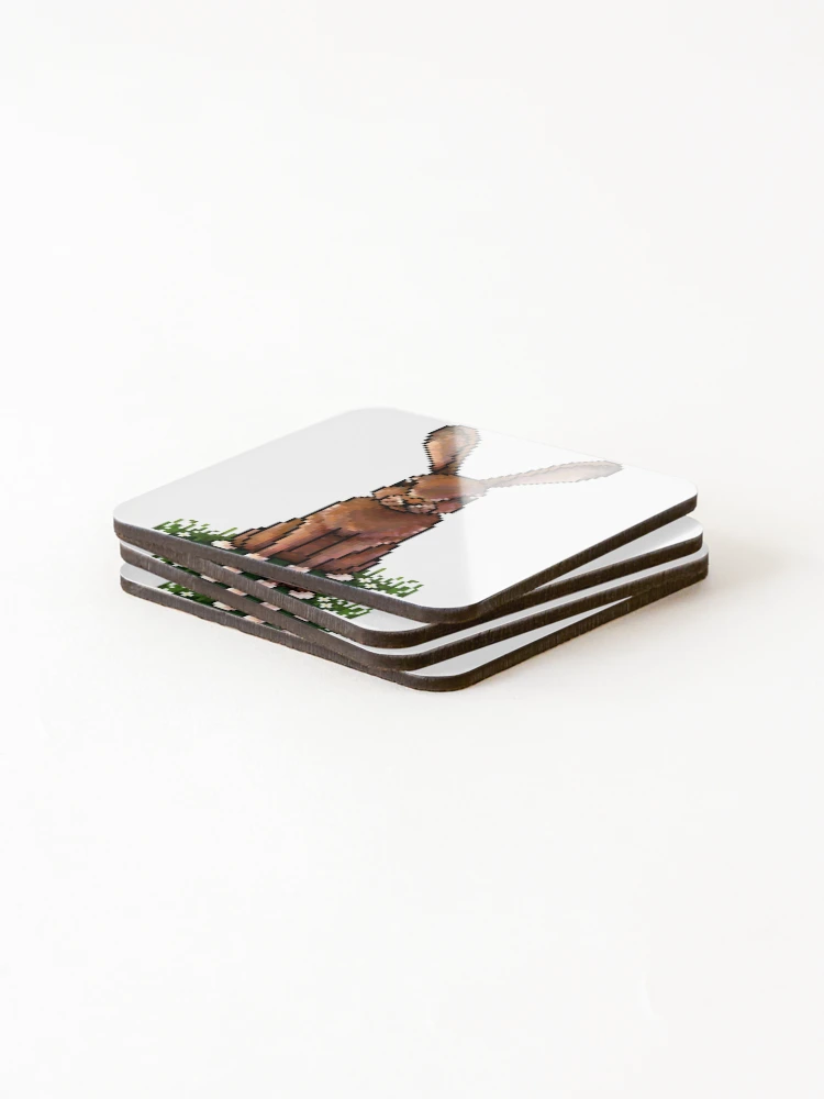 Thumbnail 4 of 5, Coasters (Set of 4), Pixel Rabbit designed and sold by EmHurst10.