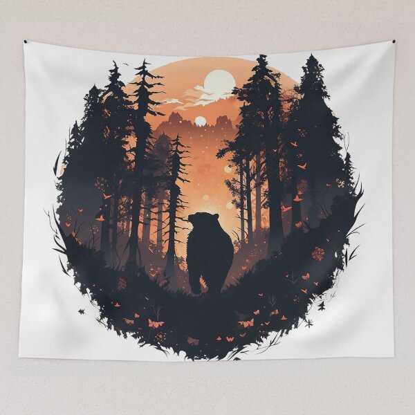 Item preview, bear in forest designed and sold by maniabx.
