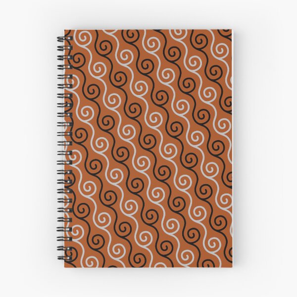 Item preview, Grey & Black Alternating Wave Swirls Orange Enduring Stencils designed and sold by Alchemy-A-La-G.