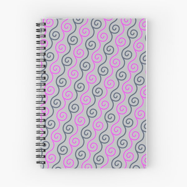 Item preview, Pink & Grey Alternating Wave Swirls Light-Grey Enduring Stencils designed and sold by Alchemy-A-La-G.