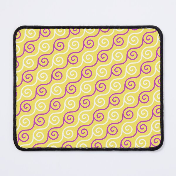 Item preview, White & Purple Alternating Wave Swirls Yellow Enduring Stencils designed and sold by Alchemy-A-La-G.