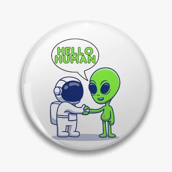 Item preview, Alien Encounter, Universal Salute Tee, Galactic Welcome Gift designed and sold by Terry-Salsa.