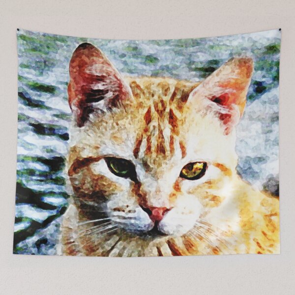 Item preview, Young Yellow Cat Portrait designed and sold by Anna Lemos.