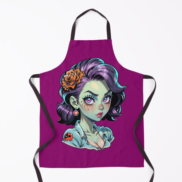 Aperçu de l'œuvre Cute Vintage Anime Zombie Pinup Girl créée et vendue par TheArtOfPat.
