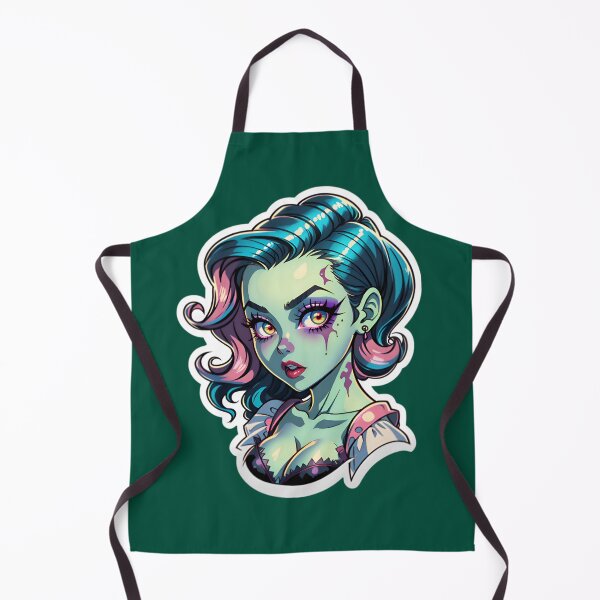Aperçu de l'œuvre Cute Vintage Anime Zombie Pinup Girl créée et vendue par TheArtOfPat.