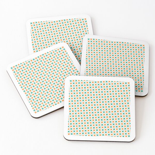Item preview, Orange Plus Pattern Green X White Enduring Stencils designed and sold by Alchemy-A-La-G.