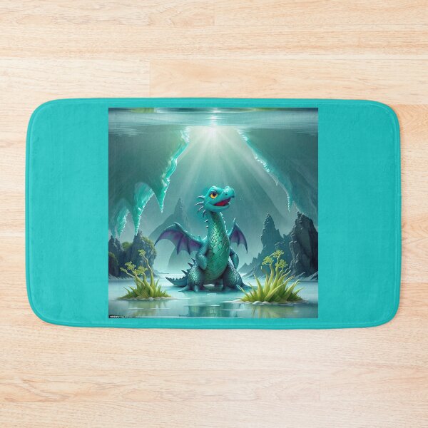 Item preview, Mystical anime sea dragon fascinating underwater world with floating ice blocks designed and sold by Frostquest.