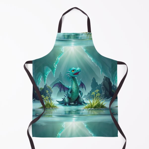 Item preview, Mystical anime sea dragon fascinating underwater world with floating ice blocks designed and sold by Frostquest.