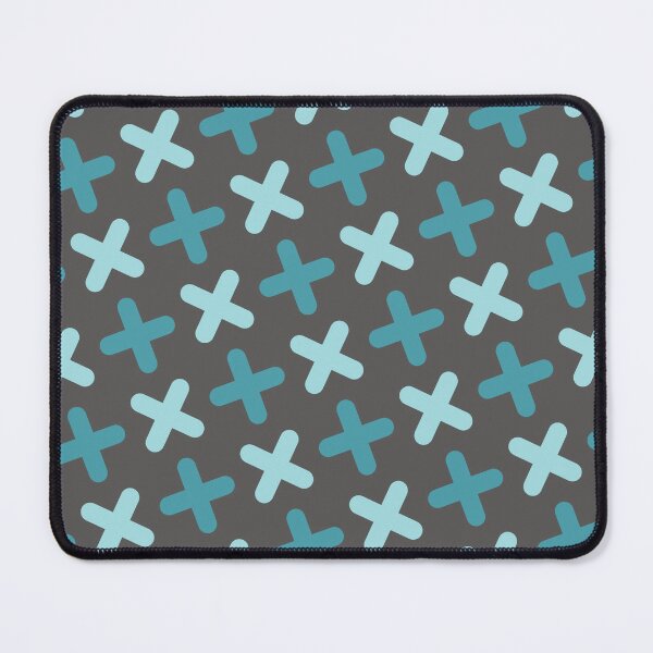 Item preview, Aqua Plus & Teal X Symbols Grey Enduring Stencils designed and sold by Alchemy-A-La-G.