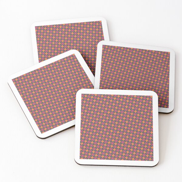 Item preview, Orange Plus & Pink X Symbols Grey Enduring Stencils designed and sold by Alchemy-A-La-G.