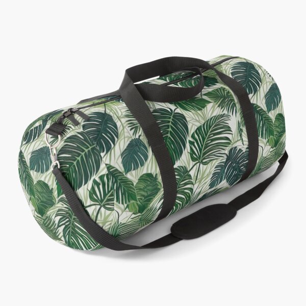 Item preview, Exotic jungle pattern palm leaves in various shades of green designed and sold by Frostquest.