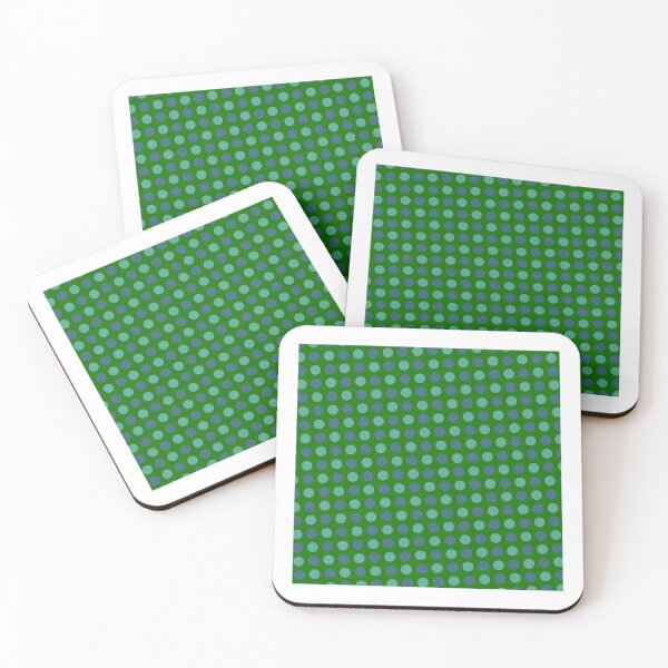 Item preview, Blue & Teal Circle Spotted Dots Enduring Green Stencils designed and sold by Alchemy-A-La-G.