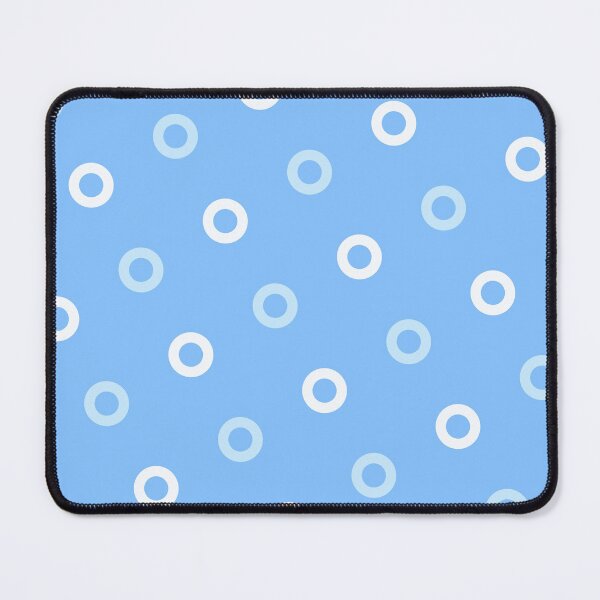 Item preview, Pink & Blue Circle Donut Rings Enduring Blue Stencils designed and sold by Alchemy-A-La-G.