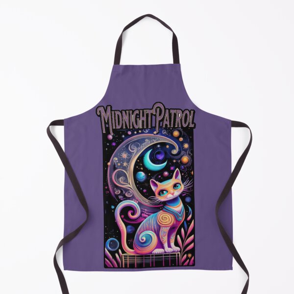 Item preview, Cat On Night Patrol Moon Galaxy Landscape designed and sold by JediKittenWars.