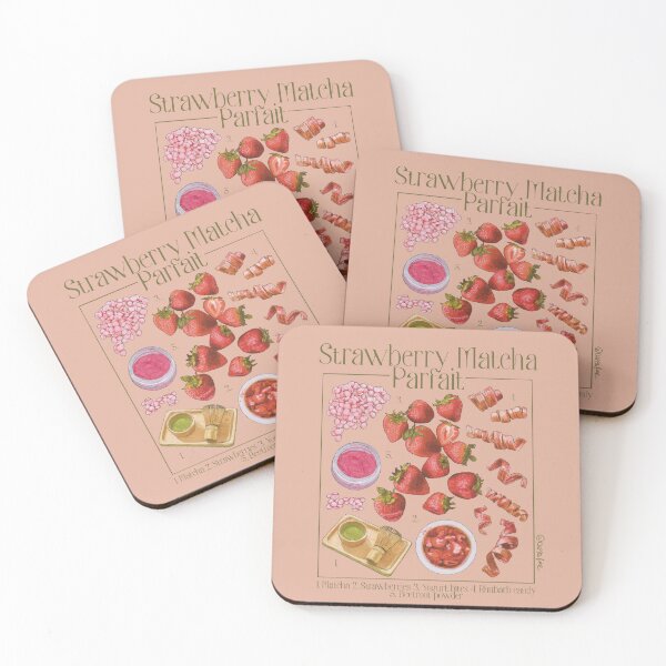 Item preview, Strawberry Matcha Parfait designed and sold by cuppafae.