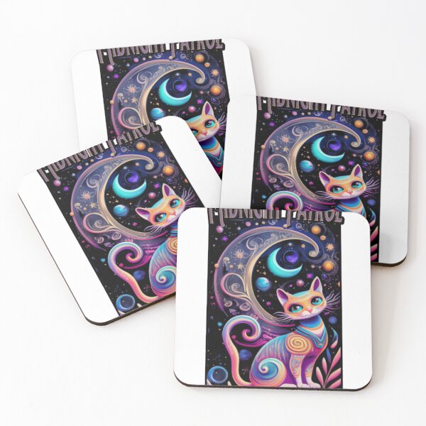 Item preview, Cat On Night Patrol Moon Galaxy Landscape designed and sold by JediKittenWars.