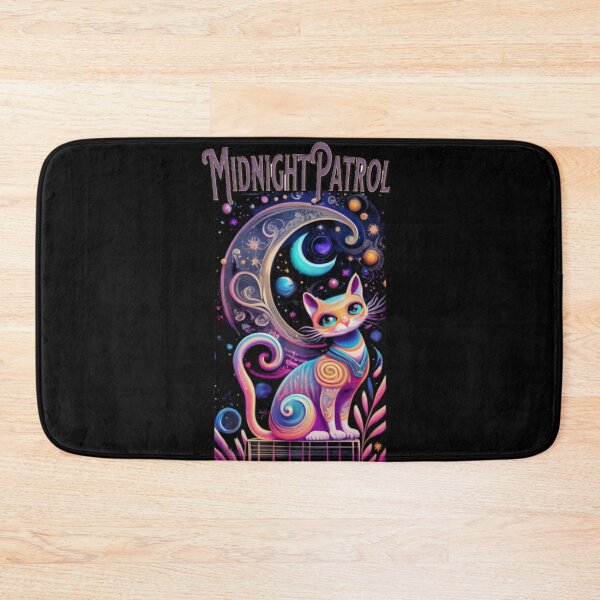 Item preview, Cat On Night Patrol Moon Galaxy Landscape designed and sold by JediKittenWars.