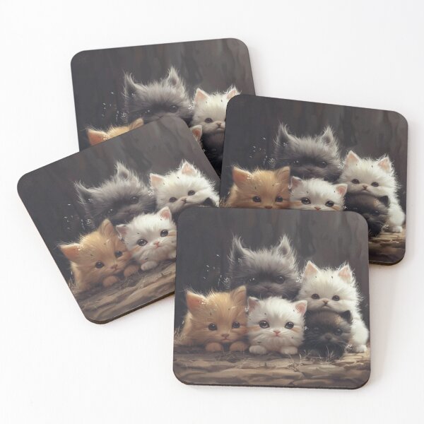 Item preview, Colorful kittens designed and sold by KusyArt.