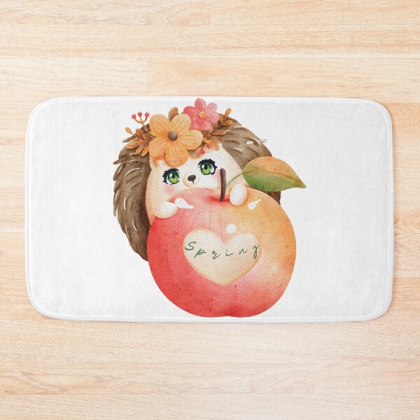 Item preview, Spring Hedgehog with apple super gift for hedgehog lover and spring lover designed and sold by DotisDreams.