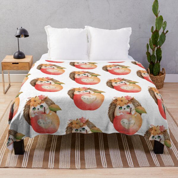 Item preview, Spring Hedgehog with apple super gift for hedgehog lover and spring lover designed and sold by DotisDreams.