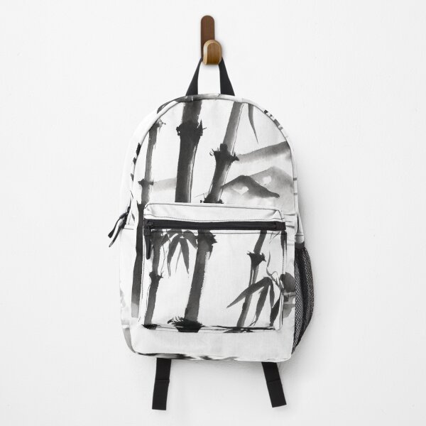 Item preview, Tranquil Lake Shrine: Sumi-e Serenity Among Pine mountains designed and sold by Marithrax.