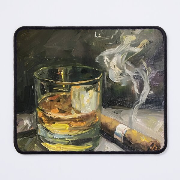 Artikelvorschau, Raffinierte Träumerei – Eine Whisky- und Zigarrensymphonie in subtiler abstrakter Kunst entworfen und verkauft von OlfactoART Studio.