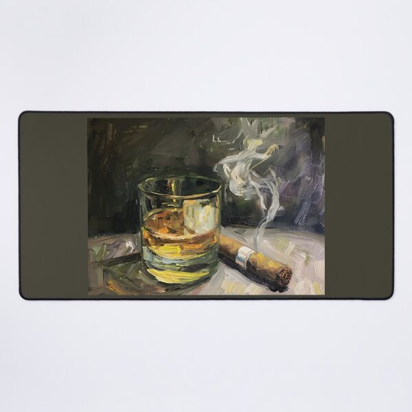 Artikelvorschau, Raffinierte Träumerei – Eine Whisky- und Zigarrensymphonie in subtiler abstrakter Kunst entworfen und verkauft von OlfactoART Studio.