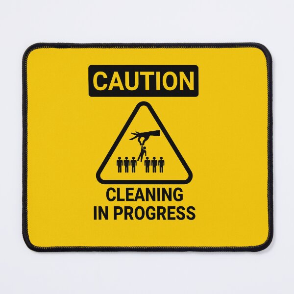 Item preview, Caution cleaning in progress designed and sold by YoshiArtDesign.