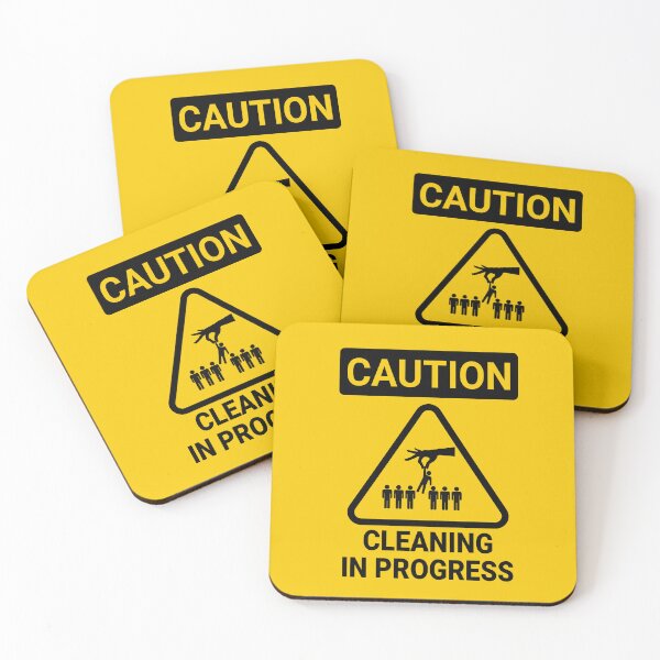Item preview, Caution cleaning in progress designed and sold by YoshiArtDesign.