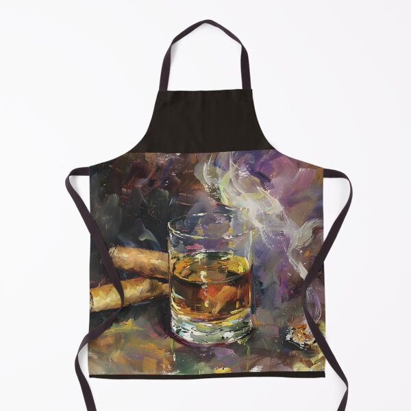 Item preview, Whiskey Whispers- Exploring Tranquility in Cigar and Whiskey Abstract Art designed and sold by OlfactoART Studio.