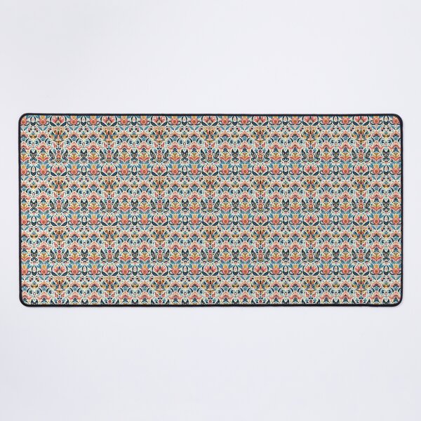 Item preview, Scandinavian Folk Art floral pattern two feathers designed and sold by FOLK ART FUSION.