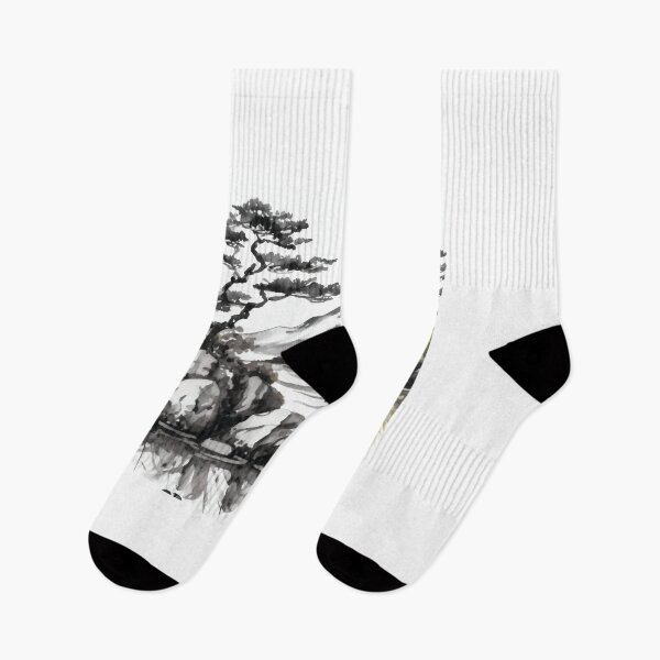 Item preview, Tranquil Sumi-e Serenity Among Pine mountains designed and sold by Marithrax.