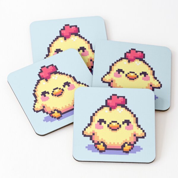 Item preview, Cute Happy Chicken Pixel Art designed and sold by Vibrantpixel47.