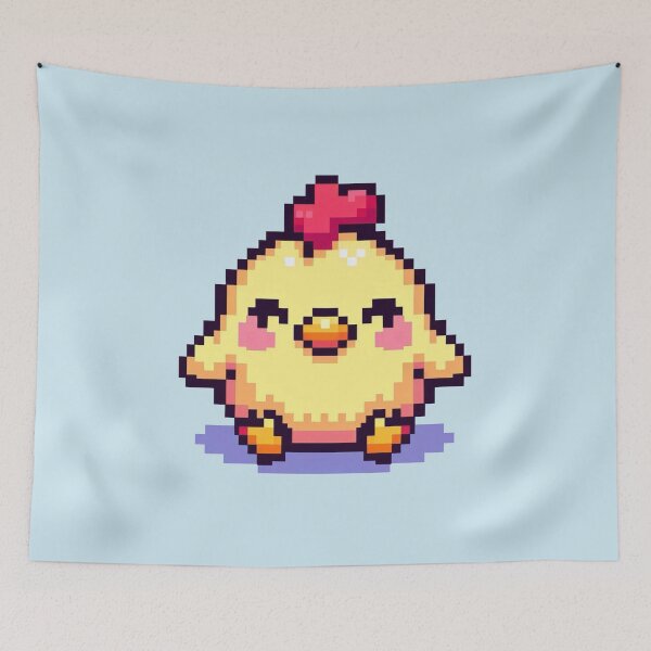 Item preview, Cute Happy Chicken Pixel Art designed and sold by Vibrantpixel47.