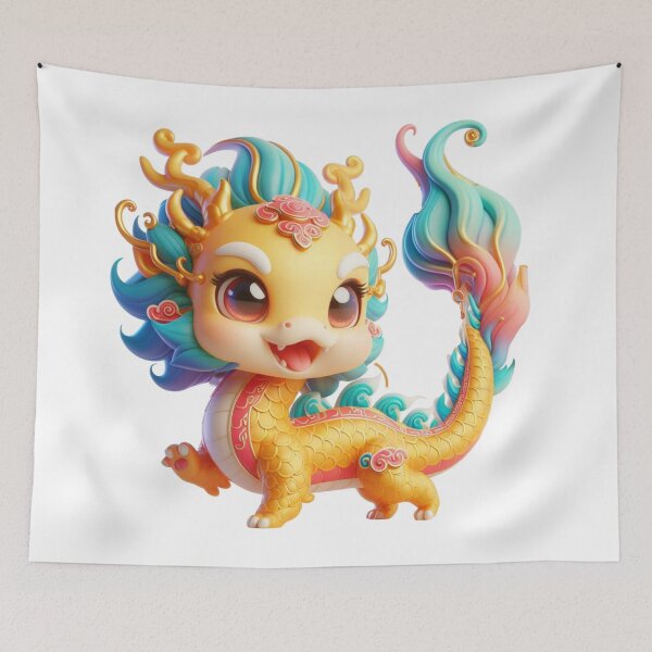 Item preview, Chibi Cute Yellow Chinese Dragon designed and sold by CHIBI_POPZ.