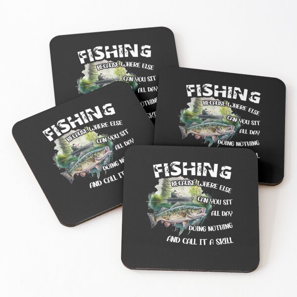 Item preview, Fishing because where else can you sit all day doing nothing and call it a skill designed and sold by SpacePigsZone.