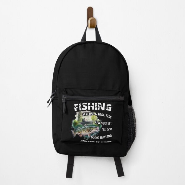Item preview, Fishing because where else can you sit all day doing nothing and call it a skill designed and sold by SpacePigsZone.