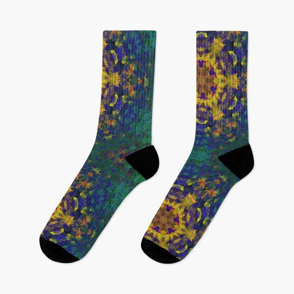 Item preview, Digital Mandala Yellow Blue and Green designed and sold by WormholeOrbital.