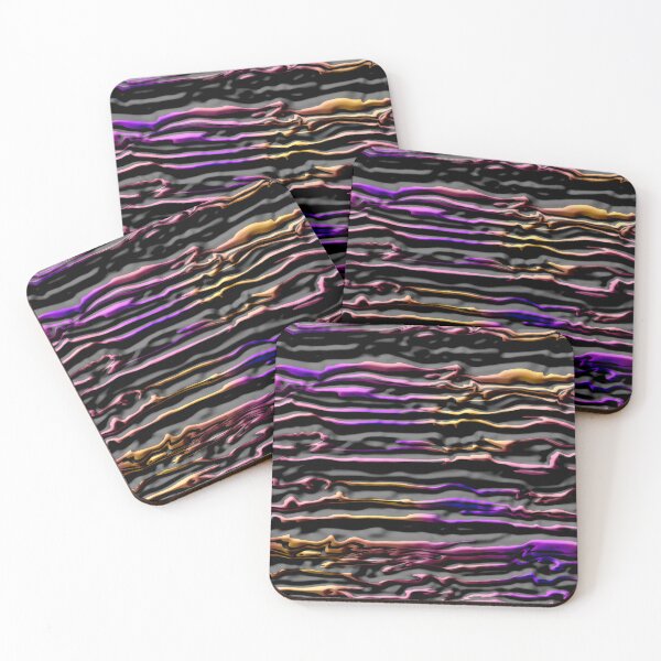 Item preview, Purple and Yellow Ombre Over Black Horizontal Stripe Pattern designed and sold by TheRulerofEarth.