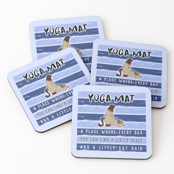 Item preview, yoga mat - a place where every day you can find a little peace and a little cat hair designed and sold by ZlodziejkaKiwi.