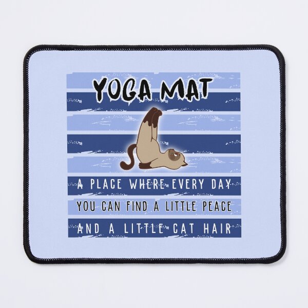 Item preview, yoga mat - a place where every day you can find a little peace and a little cat hair designed and sold by ZlodziejkaKiwi.
