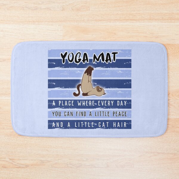 Item preview, yoga mat - a place where every day you can find a little peace and a little cat hair designed and sold by ZlodziejkaKiwi.