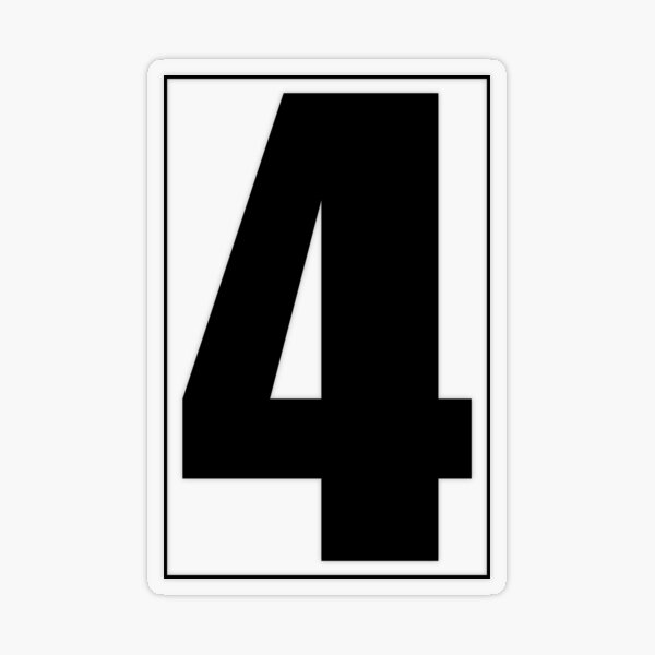 Item preview, The number '4' Mailbox - House Numbers for Mailbox or Letter Box designed and sold by medamrani.