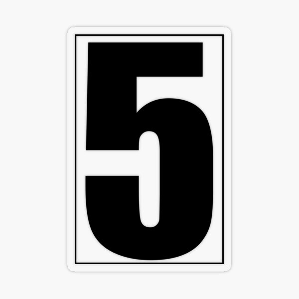 Item preview, The number '5' Mailbox - House Numbers for Mailbox or Letter Box designed and sold by medamrani.