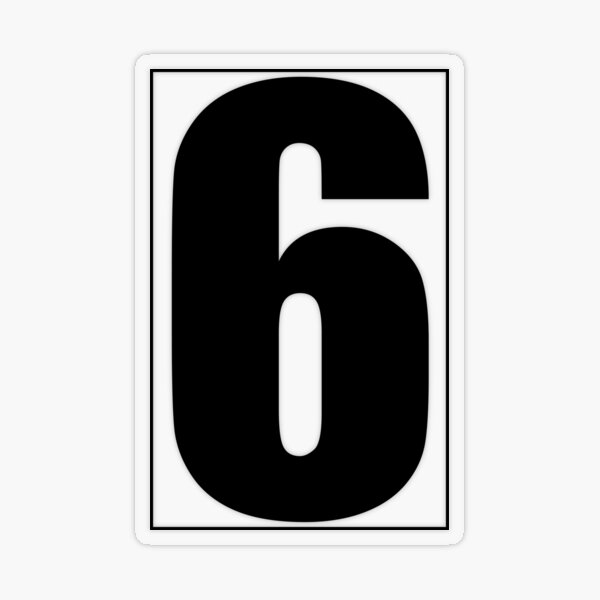 Item preview, The number '6' Mailbox - House Numbers for Mailbox or Letter Box designed and sold by medamrani.