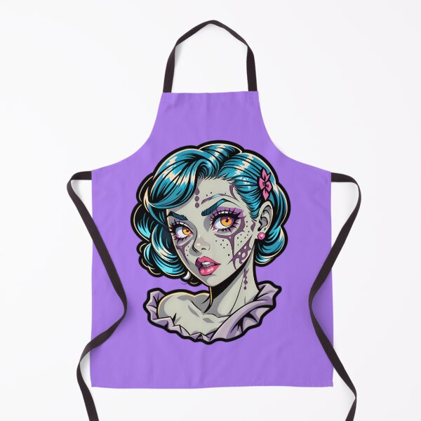 Aperçu de l'œuvre Cute Vintage Anime Zombie Pinup Girl créée et vendue par TheArtOfPat.